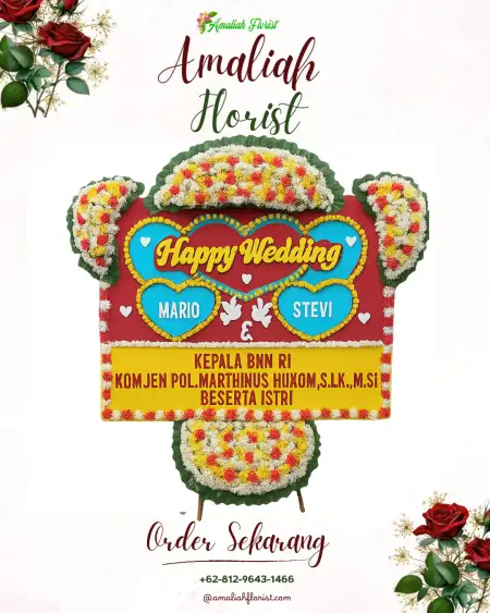 Papan Bunga Pernikahan Mokoni